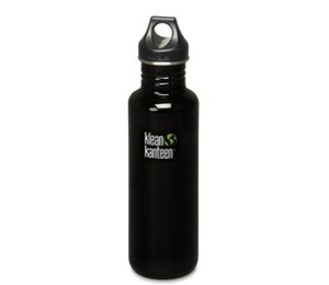 Klean Kanteen Classic 800ml Water Bottle with Loop Cap (Black Eclipse) (Black Eclipse)