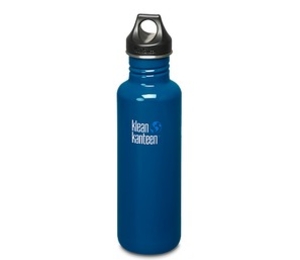 Klean Kanteen Classic 800ml Water Bottle with Loop Cap (Blue Planet) (Blue Planet)