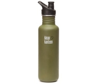 Klean Kanteen Classic 800ml Water Bottle with Sport Cap (Green Fatigue) (Green Fatigue)