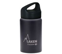 Laken Classic Thermo Insulated 18/8 Stainless Steel Bottle 0.35L (Black) (Black)