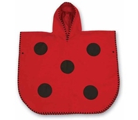Littlelife Ultralight Animal Poncho Towel Size 70x60cm (Ladybird) (Ladybird)