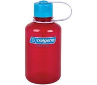 Nalgene Narrow Mouth 500ml Clear Tritan Berry Bottle with Blue Pearl Lid (Clear Tritan Berry)
