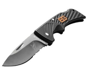 (NF)Gerber Bear Grylls Compact Scout Clip-Folding Knife (Fine Edge)
