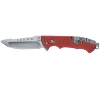 (NF)Gerber Hinderer Rescue Folding Sheath Knife (Serrated Edge)