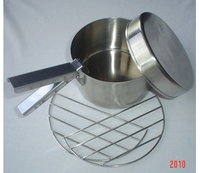 (NF)~OFFER~ Kelly Kettle Large Stainless Steel Cook Set for Base Camp or Scout Models (Large Stainless Steel)