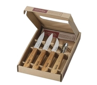 (~NF)Opinel 4pc Beech Handle Kitchen Knife Set