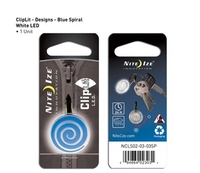 Nite Ize Cliplit White Led with Carabiner (Blue Spiral) (Blue Spiral)