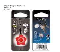 Nite Ize Cliplit White Led with Carabiner (Red Wild Flower) (Red Wild Flower)