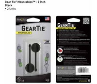 (?)Nite Ize Gear Tie Mountables 2 inch Twin Pack (Black) (Black)