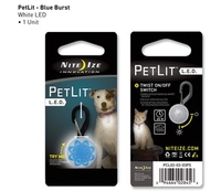 Nite Ize PetLit Collar Light Blue Burst Design (White LED) (Nite Ize PetLit Collar Light Blue Burst Design (White LED))