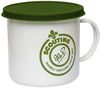 Scouting Enamel Mug with Lid (White and Forest Green) (White and Forest Green)
