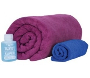 Sea to Summit Tek Towel Wash Kit (Size Large/Berry) (Medium)
