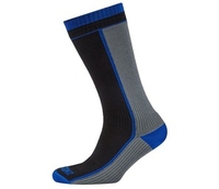 SealSkinz Mid Weight Mid Length Sock Black/Grey Unisex Medium (Size 6-8 UK) (Unisex Medium (Size 6-8 UK))