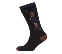 SealSkinz Mid Weight Mid Length Sock (Sea Eagle) Black/Brown Unisex Large (Size 9-11 UK) (Unisex Large (Size 9-11 UK))
