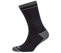 SealSkinz Thin Mid Length Sock (Albatross) Black Unisex X Large (Size 12-14 UK) (Unisex X Large (Size 12-14 UK))