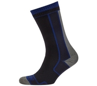 SealSkinz Thin Mid Length Sock Black/Grey Unisex Large (Size 9-11 UK) (Unisex Large (Size 9-11 UK))