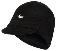 SealSkinz Unisex Peaked Beanie Hat Black Large/X Large (Size 58-61cm) (Large/X Large (Size 58-61cm))
