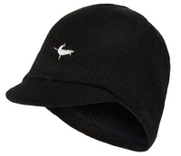SealSkinz Unisex Peaked Beanie Hat Black Small/Medium (Size 55-57cm) (Small/Medium (Size 55-57cm))