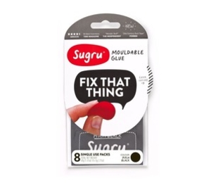 Sugru Self Setting Hardware Sealer Rubber Black 8X5g Pack (SBLK8) (Sugru Self Setting Hardware Sealer Rubber Black 8X5g Pack (SBLK8))