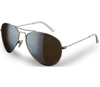 (?)Sunwise Lancaster PR1 Light Sunglasses (Light Gold Metal Frame Brown Mirror Lens) (Light Gold Metal)