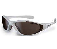 (?)Sunwise Predator Sunglasses (Shiny White Frame with Brown Lens) (Shiny White)