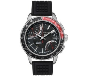Timex IQ SL Fly-back Chrono Black Silicone Strap (Timex IQ SL Fly-back Chrono Black Silicone Strap)