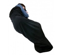 Trekmates Microfleece Travel Sleeping Liner Black (Size 195cmX80cm) (195cmX80cm)