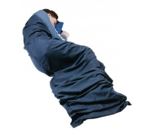 Trekmates Silk/Cotton Mummy Sleeping Bag Liner (Navy) (Navy)