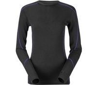 Trekmates Women Merino Contrast Stitch Crew Black/Purple (Size 12) (Medium/UK12)