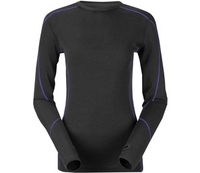 Trekmates Women Merino Contrast Stitch Crew Black/Purple (Size 16) (XLarge/UK16)
