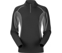 Trekmates Women Vapour Synthetic Active Long Sleeve Zip Top Black/Grey/Grey (Size Medium/UK 12) (Medium/UK 12)