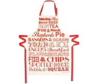 Victoria Eggs English Dinner Apron (Red) (Red)