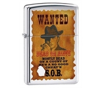 Zippo Dead or Alive Wanted Poster High Polished Chrome Lighter (28289) (Zippo Dead or Alive Wanted Poster High Polished Chrome Lighter (28289))