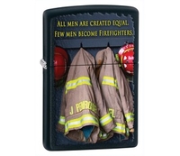 Zippo Firemen Coats Black Matte Lighter