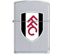Zippo Fulham FC Official Printed Crest Satin Chrome Lighter (Zippo Fulham FC Official Printed Crest Satin Chrome Lighter)