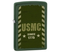 Zippo Marines Green Matte Lighter (28337) (Zippo Marines Green Matte Lighter (28337))