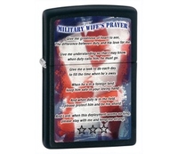 Zippo Military Wifes Prayer Black Matte Lighter (28315) (Zippo Military Wifes Prayer Black Matte Lighter (28315))
