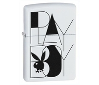 Zippo Playboy Black White Matte Lighter (28268) (Zippo Playboy Black White White Matte Lighter (28268))