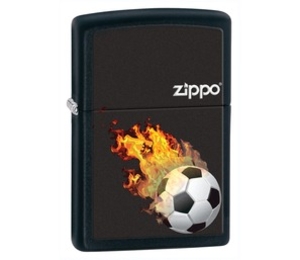 Zippo Soccer Black Matte Lighter