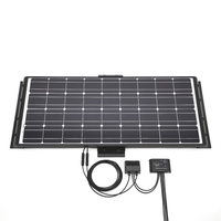 Biard 100W Black Solar Panel Kit with End/Side Mounts,  10A Charge Controller & 5m Extension Cables