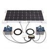 Biard 100W White Solar Panel Kit with Corner/Side Mounts,  10A Dual Battery Charge Controller,  5m Extention Cables & Branch Connectors