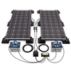 Biard 200W Black Solar Panel Kit with Corner/Side Mounts & 20A Dual Battery Charge Controller