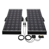 Biard 200W Black Solar Panel Kit with End/Side Mounts,  20A Charge Controller,  5m Extension Cables & Branch Connectors