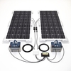 Biard 200W White Solar Panel Kit with Corner/Side Mounts,  20A Dual Battery Charge Controller,  5m Extension Cables & Branch Connectors