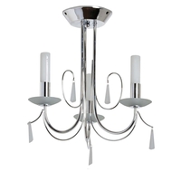 TP24 Low Energy LED Amman 3 Arm Ceiling Light in Chrome Finish with Crystals