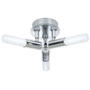 TP24 Low Energy LED IP44 Rated Morini 3 Plate Ceiling Light in Chrome Finish