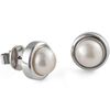 Alice Round Freshwater Pearl Jersey Pearl Stud Earrings