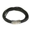 Black Splay Bands Leather Cai Men Bracelet