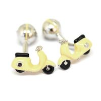 Cream Retro Vespa Cufflinks