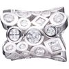 CZ Tube Silver Story Button Charm